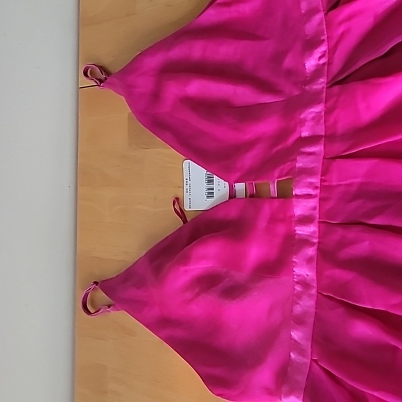 FREE PEOPLE Gabby’s Party All Night Mini Satin Dress Fuchsia Pink Size 6 - Picture 5 of 13